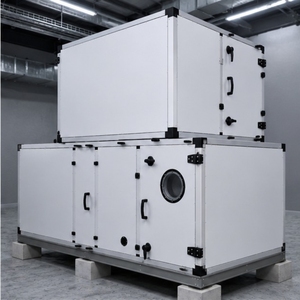 Industrial Modular Air Handling Unit System Installed on Supports in Modern Facility HVAC Ventilation Equipment Unit - Product Image 4