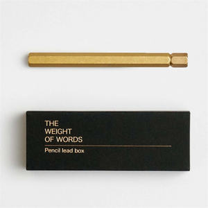 कारखाना अनुकूलित परिशुद्धता क्लासिक 0.3, 0.5, 0.7 और 0.9 मिमी लीड के लिए हेक्सागोनल पीतल पेंसिल लीड बॉक्स को दर्शाता है। - Product Image 6