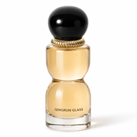 Bouteilles en verre cylindriques de haute qualité, 30 ml, flacon de parfum de luxe, vaporisateur, flacon de parfum transparent avec bouchon