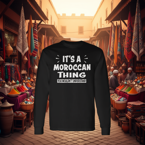 T-shirt à manches longues marocain pour les amateurs du Maroc, produit promotionnel - Product Image 3