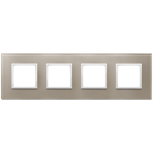 <b>Plate</b> 8M 2+2+2+2 Int71 Brown Opal Wall <b>Switch</b> 34.2x11.4x3.2 mm - Product Image 1
