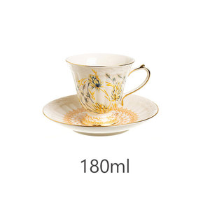 Taza <span class=keywords><strong>de</strong></span> té <span class=keywords><strong>de</strong></span> cerámica y platillo, tazas <span class=keywords><strong>de</strong></span> café <span class=keywords><strong>de</strong></span> porcelana <span class=keywords><strong>de</strong></span> flor dorada, nuevo diseño <span class=keywords><strong>2021</strong></span> - Product Image 6