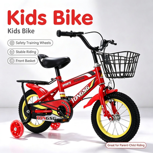 Bicicletta Rosa per Bambini con Rotelle Stabilizzatrici 12 Pollici Monovelocità con Cestino per Bambine e Bambini - Product Image 3