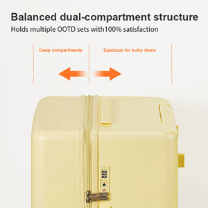 Valises de voyage en <span class=keywords><strong>polycarbonate</strong></span> de 20, 24 et 26 pouces, bagages de <span class=keywords><strong>cabine</strong></span> légers de haute qualité en PC pour femme - Product Image 4