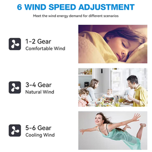 Sản Phẩm Mới Phòng Ngủ Nhà Bếp Thay Đổi Độ Sáng DC Tất Cả Các Động Cơ Đồng 6 Tốc Độ 7 Lưỡi Quạt Ánh Sáng Điều Khiển Từ Xa PC LED Quạt Trần Đèn - Product Image 3