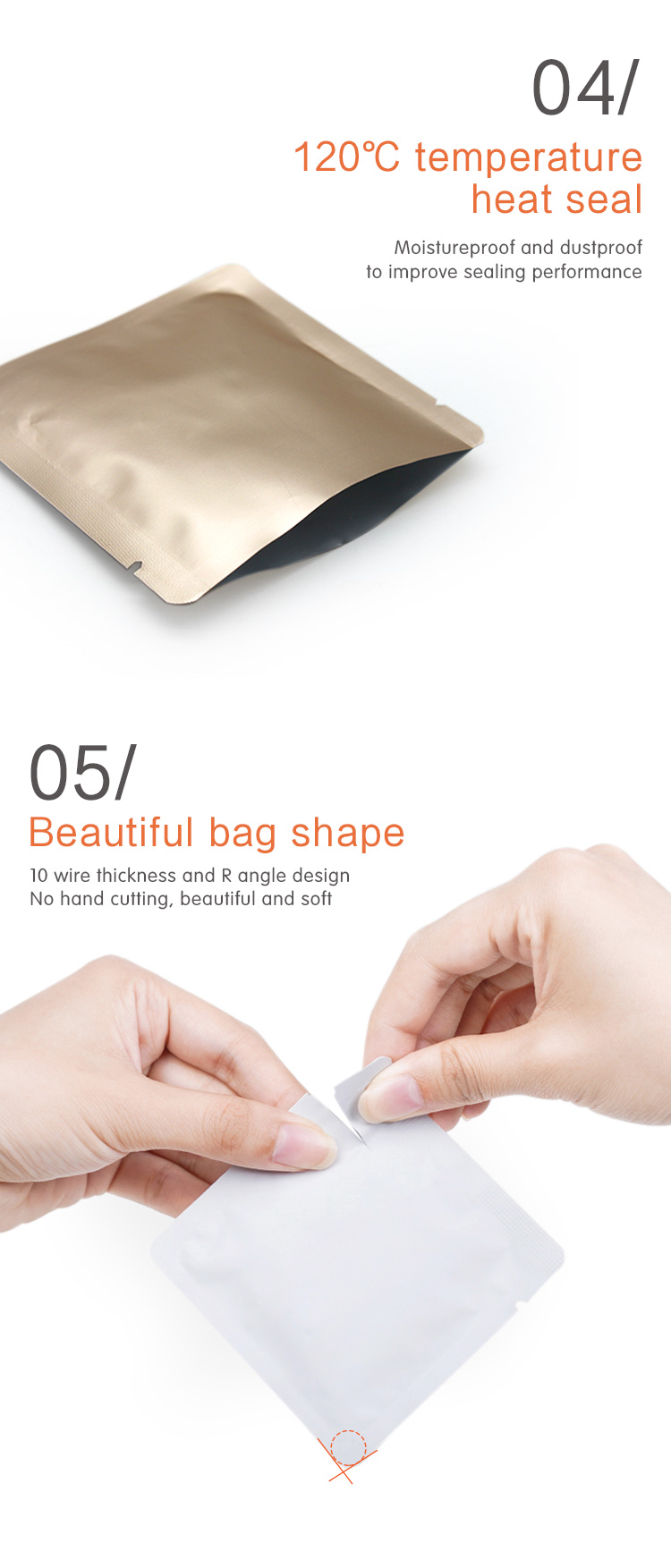 500Ppcs Packaging Printing Mylar Bags For Black Green Tea Heat Seal Pouches