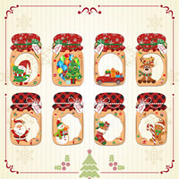 Boîte à bonbons YZ, emballage de cartes de Noël faites à la main, cartes de vœux en bocal Mason, utiles pour la décoration et l'étiquetage de cadeaux d'anniversaire
