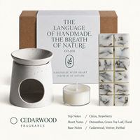Bougie parfumée, blocs de cire de soja, décorations d'intérieur en céramique longue durée, ornements de mariage et d'anniversaire, boîte cadeau.
