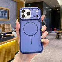 Coque de téléphone magnétique en acrylique mat pour soins de la peau, vente en gros, compatible avec iPhone 7G~17 Pro Max, antichoc
