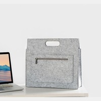 Sac pour ordinateur portable en feutre fin et protecteur, multi-usages, léger, avec logo personnalisé pour les entreprises