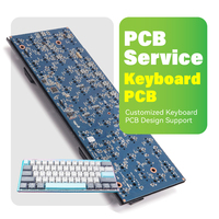 Fabricante de ensamblaje de PCB para teclados mecánicos de juegos, teclado RGB intercambiable en caliente, PCBA llave en mano, ensamblaje SMT OEM PCBA
