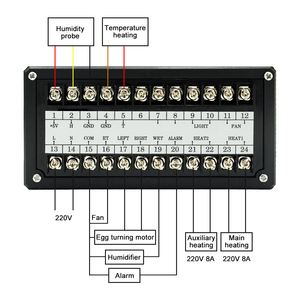 XM-16 hoàn toàn tự động lồng ấp trứng lồng ấp điều khiển AC 180V-240V thông minh kỹ thuật số nhiệt độ độ ẩm Điều khiển - Product Image 5