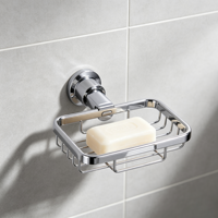 Panier à savon mural en alliage de zinc, porte-savon avec drain, fixation murale dissimulée, finition chromée, accessoires de salle de bain anti-corrosion