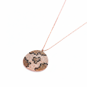 Curvas leopardo colgante 925 plata esterlina venta al por mayor collar hecho a mano joyería de moda - Product Image 2