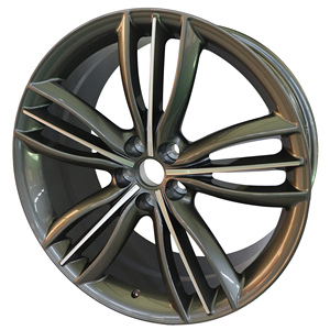 <span class=keywords><strong>ล้อ</strong></span>ฟอร์จใหม่ 5 ก้าน ลายคู่ ขนาด 20 นิ้ว 8.5J สี Gunmetal Silver Line 5x112 5x120 PCD 6061-T6 สำหรับ Kia EV9 - Product Image 2