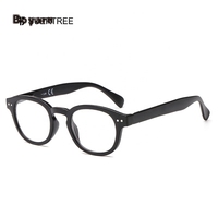 Boyarn al por mayor Italia diseño de gafas Vintage redondo negro clásico de los hombres y las mujeres de lectura