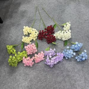 3 Đầu Đám Cưới Trắng Màu Xanh Lá Cây Tú Cầu Nhựa Gốc Lụa Nhân Tạo Hoa Tú Cầu Cho Trang Trí Nội Thất - Product Image 1