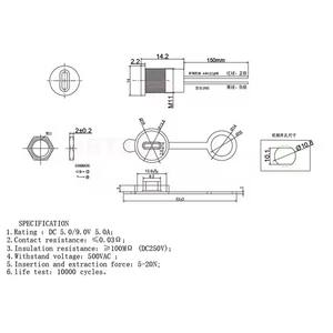 यूएसबी टाइप सी महिला कनेक्टर 2-पिन फ 2.0 लॉकिंग पैनल बढ़ते वाटरप्रूफ चार्जिंग जैक पोर्ट 5v एलईडी लाइट वायरिंग हार्वेरिंग - Product Image 3