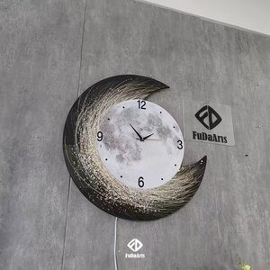 Orologio <span class=keywords><strong>da</strong></span> <span class=keywords><strong>Parete</strong></span> Moderno di Lusso 60cm con Funzione Luce Notturna, Decorazione Creativa Luna per Soggiorno, Sala <span class=keywords><strong>da</strong></span> Pranzo, <span class=keywords><strong>Casa</strong></span> - Product Image 5