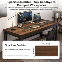 Scrivania per Computer Moderna e Semplice, Tavolo da Studio in Legno per Ufficio Domestico e Soggiorno