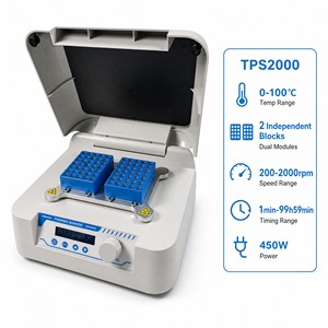 เครื่องเขย่าและควบคุมอุณหภูมิแบบมืออาชีพ TPS2000 แบบ 2 ช่องอิสระ ระบบทำความร้อนและความเย็น 100 องศาเซลเซียส ความเร็ว 2000 รอบต่อนาที เครื่องผสมสำหรับห้องปฏิบัติการทางวิทยาศาสตร์ - Product Image 1