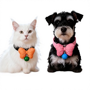<span class=keywords><strong>Collar</strong></span> DIY para Mascotas con Lazo y Campana, Ajustable, Universal, para Perros Pequeños y Medianos, Gatos, Todas las Estaciones, Festividades, Venta al por Mayor - Product Image 1
