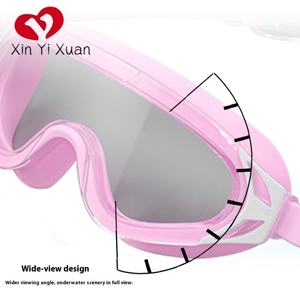 Lunettes de natation pour enfants, grande monture, en silicone, étanches, anti-buée, haute définition, unisexe, sur mesure, nouveau style - Product Image 4