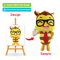 Fabricant de jouets en peluche promotionnels, logo personnalisé, poupée en peluche douce, mascotte humaine