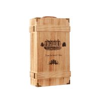 Coffrets à vin en bois de qualité supérieure en gros – Coffret à vin en bois avec poignée en ficelle et double emplacement pour bouteilles