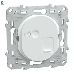 S320476w Prise RJ45 femelle Catégorie 6, à encastrer, 1 port, paire torsadée blindée (STP), série Ovalis IP21 - Product Image 1