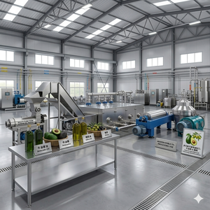 Ligne d'extraction d'huile d'avocat industrielle automatique commerciale, machine de production d'huile <span class=keywords><strong>extra</strong></span> vierge, équipement de traitement d'huile d'avocat pressée à froid - Product Image 1