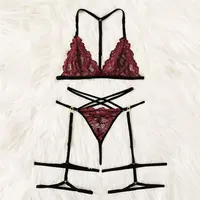 Sfy1581-Lingerie sexy deux pièces pour femmes, robe érotique chaude, sous-vêtements, soutien-gorge sexy, culotte, costumes de vêtements