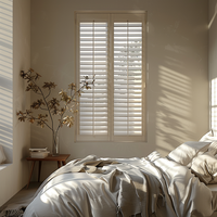 Persienne à réglage personnalisé moderne Fenêtre de plantation en vinyle pvc pour intérieur Volets horizontaux Vente en gros en usine pour maison hôtel