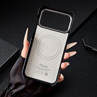 Étui de téléphone en fibre d'aramide PC de luxe antichoc pour iPhone