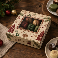 Boîte cadeau de Noël personnalisée en papier kraft avec logo imprimé, boîte pliante pour les commandes de détail de Noël