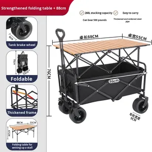 Công Suất Lớn Ngoài Trời Đóng Mở Gấp Xe Đẩy Toa Xe Giỏ Hàng Tiện Ích Đường Phố Bán Hàng Tự Động Hộp Mát Cho Câu Cá Mua Sắm Và Cắm Trại - Product Image 3