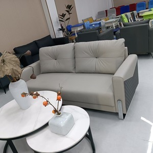Juego de Sofás Modernos Minimalistas para Sala de Estar 1+1+3, Muebles de Oficina con Revestimiento de Silicona y Mesa de Centro RC2403 - Product Image 1