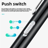 Lampe stylo LED Doctor Pupil à double source lumineuse, rechargeable USB, en alliage d'aluminium, IP20, pour examen médical oral