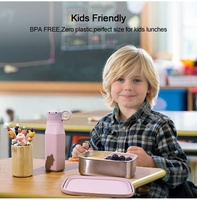 Boîte à lunch personnalisable de haute qualité en acier inoxydable 304 avec couvercles en silicone, boîte de rangement pour aliments, boîte à lunch pour adultes et enfants