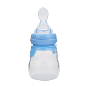 Dispensador de alimentos con cuchara <span class=keywords><strong>para</strong></span> bebé, alimentador de silicona con cuchara - Product Image 2