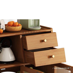 Credenza in Legno Massello Wanteng, Mobile Moderno per Soggiorno, Armadietto per Tè - Product Image 5