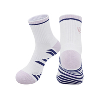 LINGTU Vente en gros Chaussettes en tissu éponge de haute qualité, blanches et noires, douces et épaisses, avec semelle en coton éponge