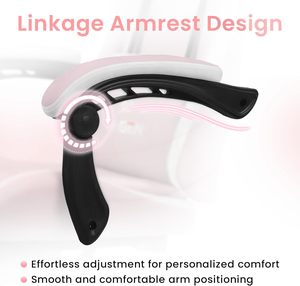 Chaise de jeu 1 pièce Livraison gratuite Anji Pink Fabric Rocker Racing Ergonomic Gamer Swivel Rolling Computer Chair for Office Use - Product Image 3