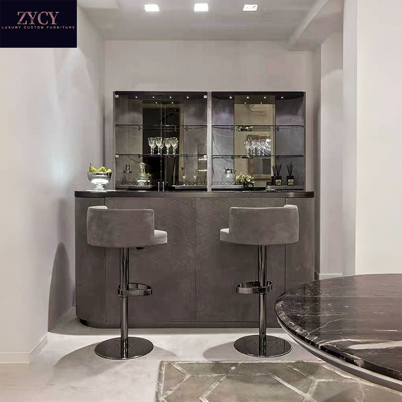 Bar + gabinete de vino (sillas de bar no incluidas)