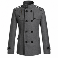 Manteau trench en laine sur mesure pour homme, coupe ajustée mi-longue, manteau d'hiver décontracté, vêtements d'extérieur tendance en gros