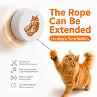 Jouet interactif mural intelligent pour chat, avec corde rotative et extensible, 5 modes, pour jeu de chasse des chats d'intérieur - Vente en gros