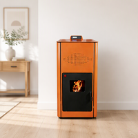 Chaudière à granulés hydroélectriques moderne, écologique et durable PG-300, alimentation automatique, poêle hydronique à biomasse bois, radiateur pour maison et villa