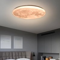 Lampe créative ultra-mince plafonnier LED moderne Moon Master Design pour chambre à coucher Base en fer Indice IP44 Suspendu Style d'installation