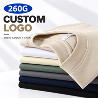 Kaos Oversize 260g 100% Katun, Bahan Tebal, Ramah Lingkungan, Bernapas, Model Drop Shoulder, Logo Custom untuk Kustomisasi Merek