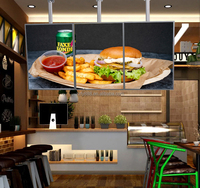 Cadre publicitaire rectangulaire de boîte à lumière de panneau de menu portatif mince de LED avec le cadre en aluminium de verre trempé